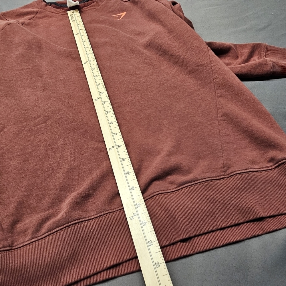 Gymshark Mens Red Bold Crew Neck Long Sleeve Pullover Sweatshirt Size Medium - Picture 4 of 6